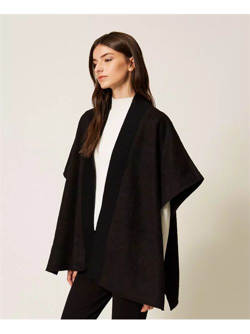 Poncho in panno con Oval T TWINSET | TO5420/00006